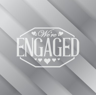 Biz başlattık damga Metalik arka plan