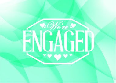 Biz meşgul damga yeşil arka plan vardır