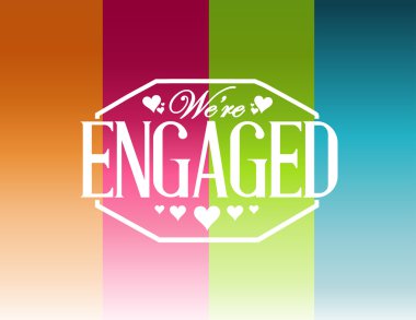 Biz işareti renkli çizgiler arka plan damga başlattık