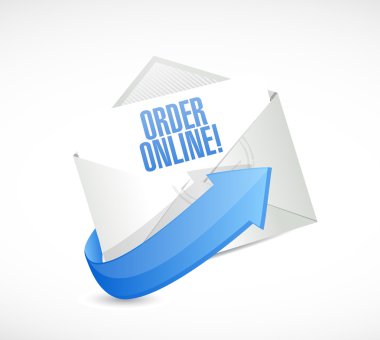 Sipariş online posta işareti kavramı
