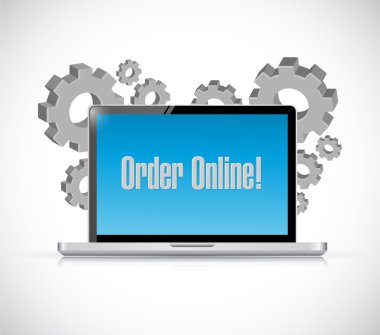 Sipariş online bilgisayar işareti kavramı