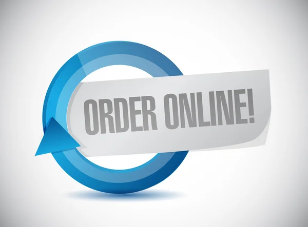 Order online cycle sign concept — Stock Photo, Image