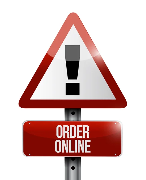 Order online warning sign concept — Stock Photo, Image