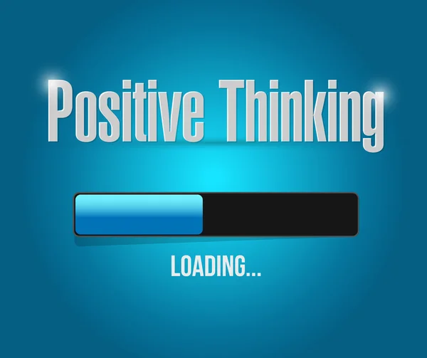 Pozitív gondolkodás betöltése bár jel fogalma — Stock Fotó