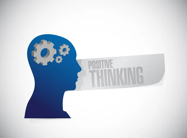 Positive thinking brain sign concept — Stock Photo, Image