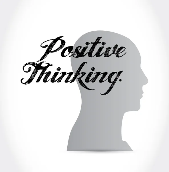 Pozitív gondolkodás elme jel fogalma — Stock Fotó