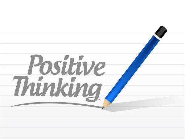 Pozitif düşünme mesaj işareti kavramı — Stok fotoğraf