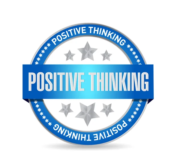 Concepto de signo de sello de pensamiento positivo — Foto de Stock