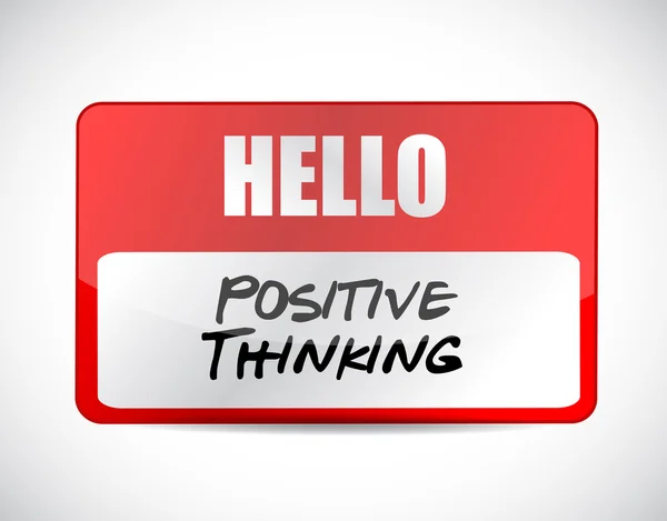 Positive thinking name tag sign concept — Stock Photo, Image