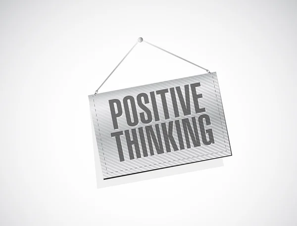 Positive thinking white texture banner sign — Stock Photo, Image