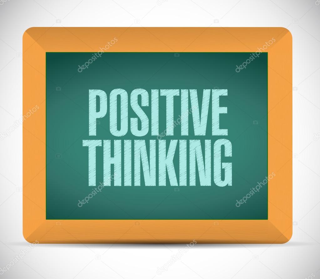 积极思考板标志概念——图库图片© alexmillos #83900154, image size:1023x891