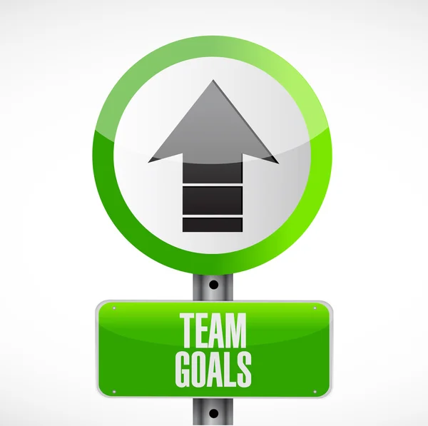 Team goals road sign concept — Stock Photo, Image