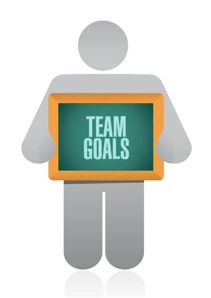 Team goals board sign concept — Stock Photo, Image