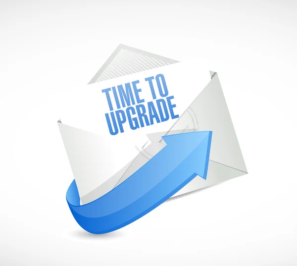 Čas na upgrade mail znamení koncept — Stock fotografie