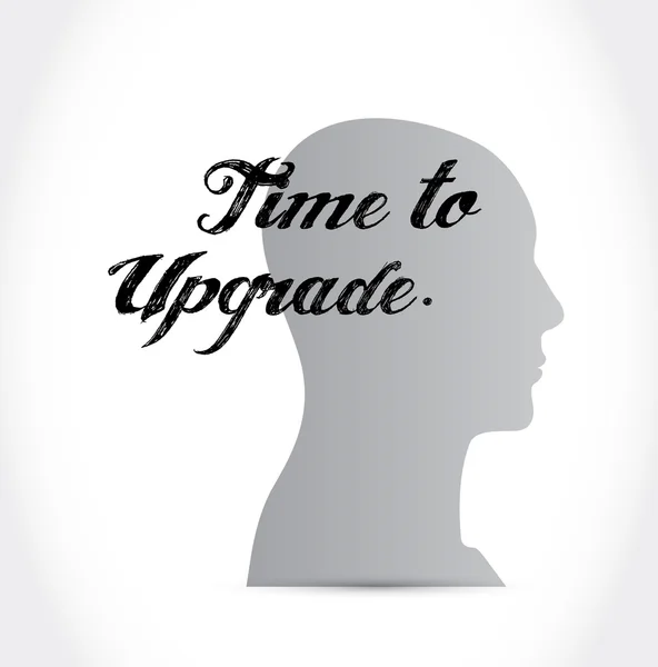 Time to upgrade mind sign concept — Stock Photo, Image