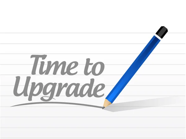 Time to upgrade message sign concept — Stock Photo, Image