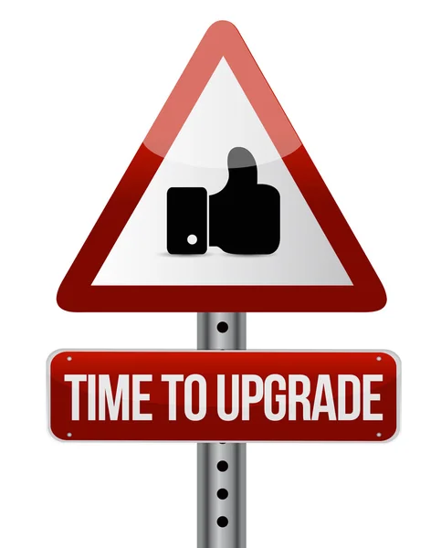 Time to upgrade like attention sign concept — Stock Photo, Image