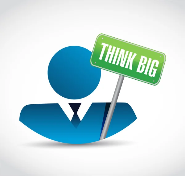 Think big people sign concept — Stock Photo, Image