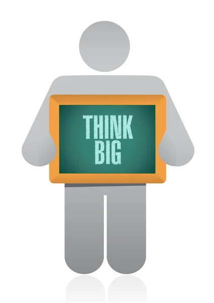 Think big board sign concept — Stock Photo, Image