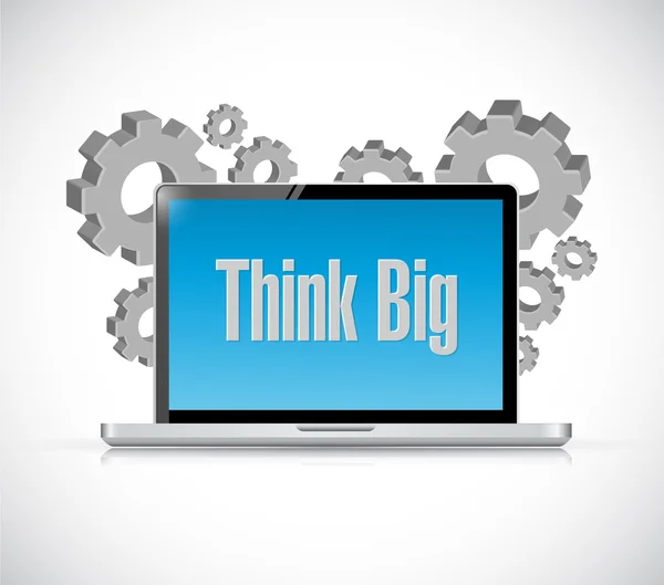 Think big tech computer sign concept — Stock Photo, Image