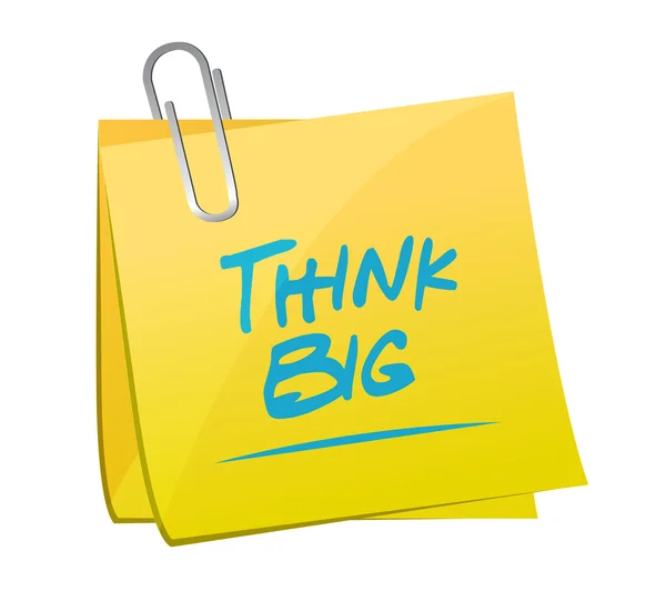 Think big memo post sign concept — Stock Photo, Image