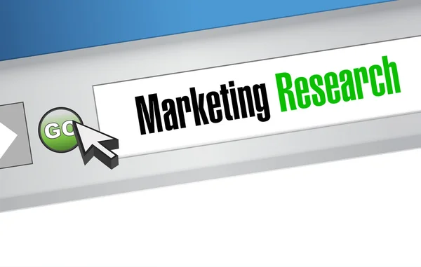 Marketing Research website sign concept — Stock Photo, Image