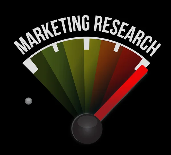 Marketing Research meter sign concept — Stock Photo, Image