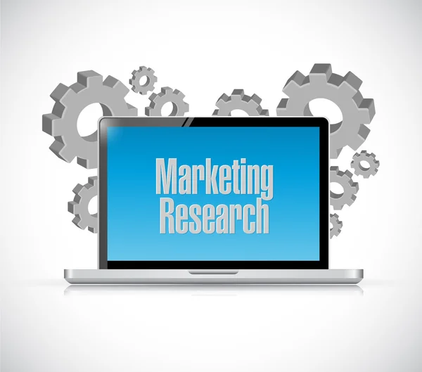 Marketing Research tech computer sign concept — Stock Photo, Image