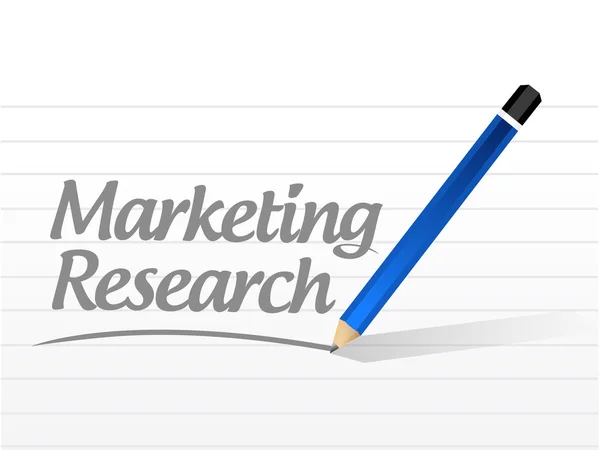 Concepto de signo de mensaje de investigación de marketing — Foto de Stock