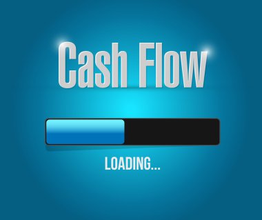 cash flow loading bar sign concept clipart