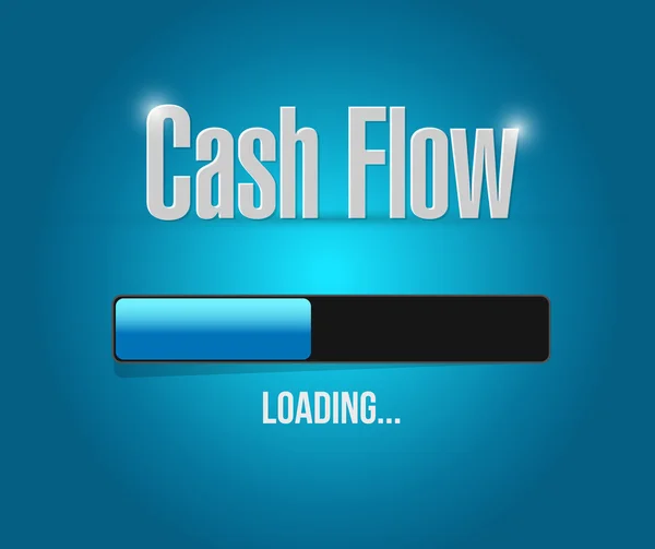 Cash flow loading bar sign concept — Stock Photo, Image