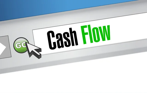 Cash-flow internet teken concept — Stockfoto