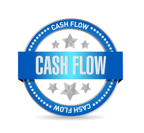 Cash-flow zegel teken concept — Stockfoto