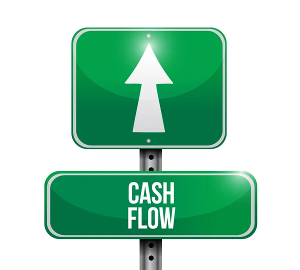 Cash-flow weg teken concept illustratie — Stockfoto