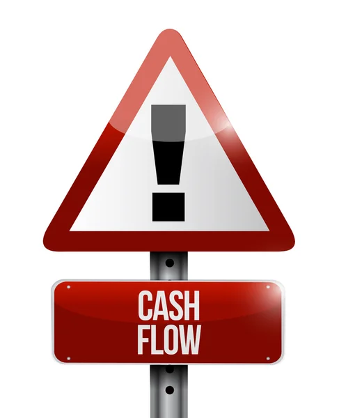 Cash flow warning road sign concept — Stock Photo, Image