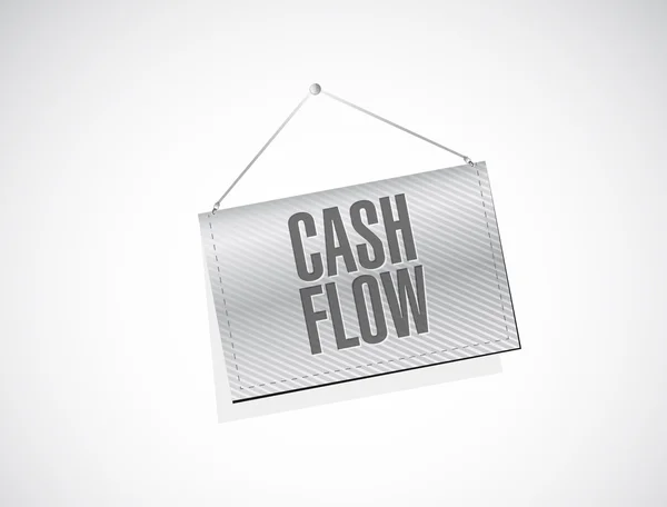 Cash-flow textury banner podepsat koncept — Stock fotografie