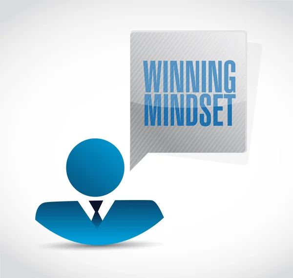 Winning mindset people message sign concept — Stock Photo, Image