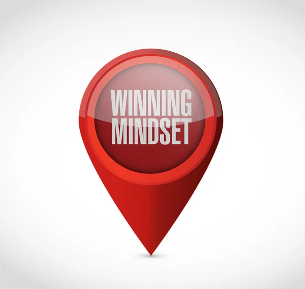 Winning mindset pointer sign concept — Stock Photo, Image