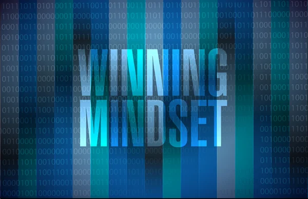 Winning mindset binary sign concept — Stock Photo, Image