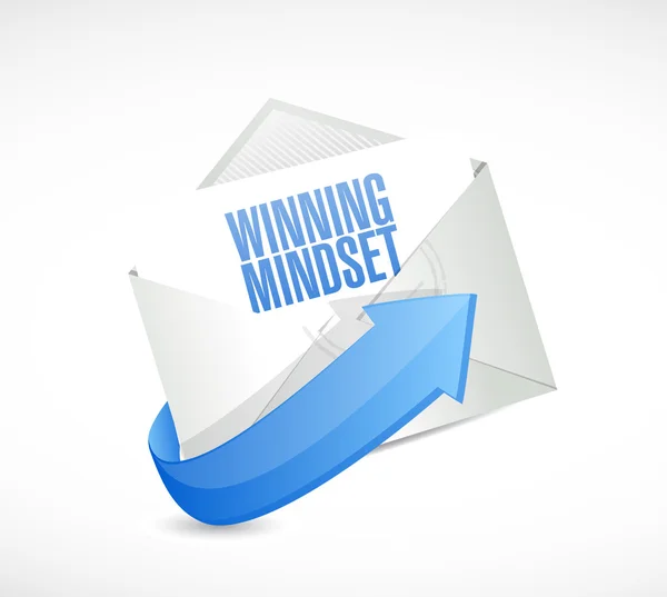 Winning mindset mail sign concept — Stock Photo, Image