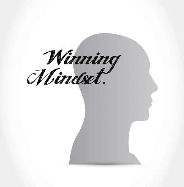 Winning Mindset Thinking Sign Konzept — Stockfoto