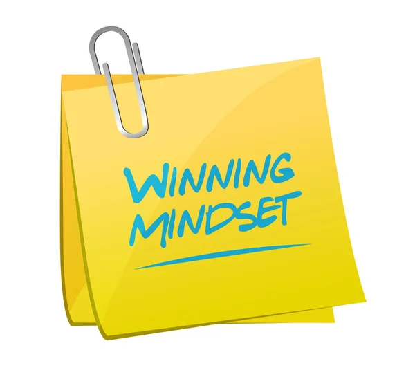 Winning mindset memo post sign concept — Stock Photo, Image