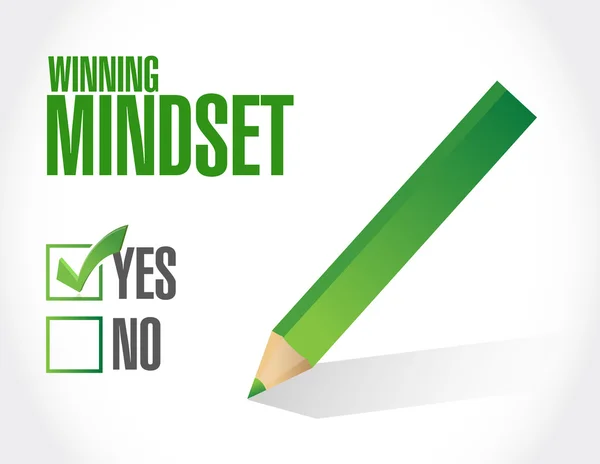 Winning mindset approval sign concept — Stock Photo, Image