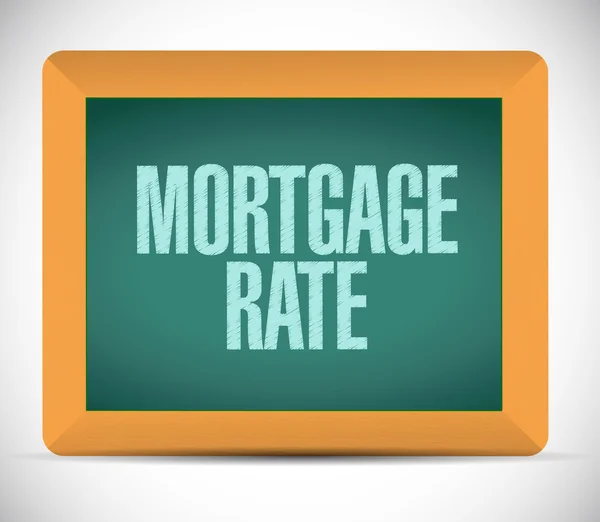 Mortgage rate board sign concept — Stock Photo, Image