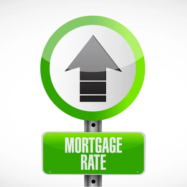 Mortgage rate up arrow sign concept — Stock Photo, Image
