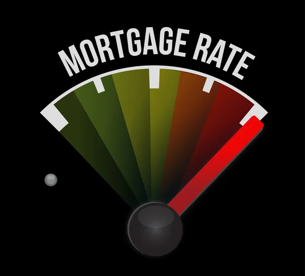 Mortgage rate meter sign concept — Stock Photo, Image