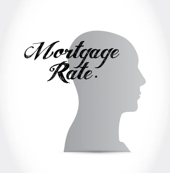 Mortgage rate people mind sign concept — Stock Photo, Image