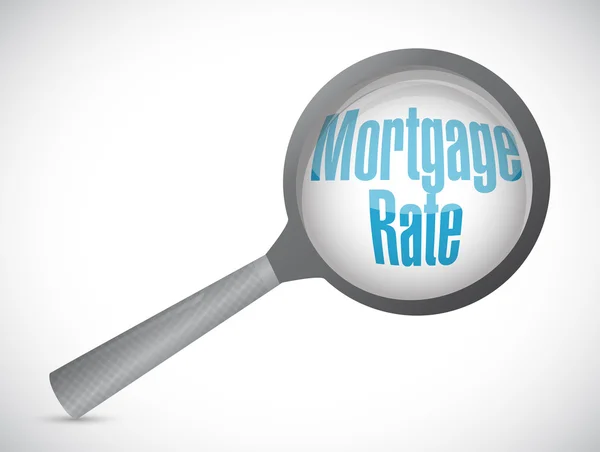 Mortgage rate magnify review sign concept — Stock Photo, Image