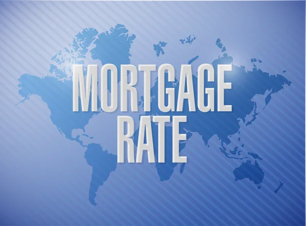 Mortgage rate world map sign concept — Stock Photo, Image