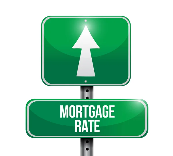 Mortgage rate road sign concept — Stock Photo, Image